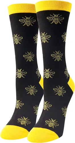 HAPPYPOP Calcetines novedosos Bulldog Corgi de pollo, divertidos regalos de dinosaurio de perro salchicha de abeja para amantes de los animales