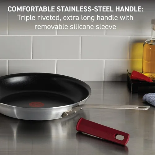 Miniatura 5 de T-Fal Professional VX3 - Juego de utensilios de cocina antiadherentes cepillados con mango de acero inoxidable, 8 piezas, apto para horno 400F