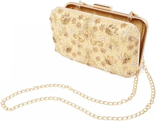 Miniatura 3 de Aheli Wedding Bridal Shimmer Sequence Handcrafted Evening Bag