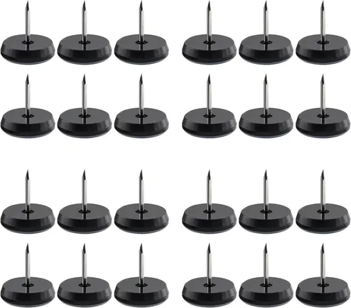 Miniatura 2 de 24 deslizadores de uñas de 7/8 pulgadas (0.866 in), deslizadores redondos de teflón para patas de silla, deslizadores de pies de muebles
