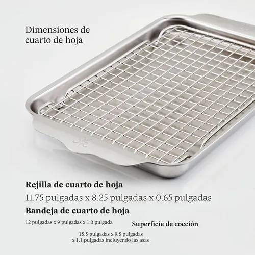 Miniatura 2 de Hestan Provisions OvenBond - Sartén mediana de acero inoxidable con revestimiento triple de 12 x 15 pulgadas