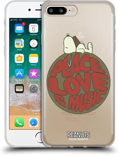 Miniatura 119 de Head Case Designs Funda de gel Woodstock 50th con licencia oficial de Peanuts Snoopy Guitar 1969 [protección de grado militar] compatible con Apple