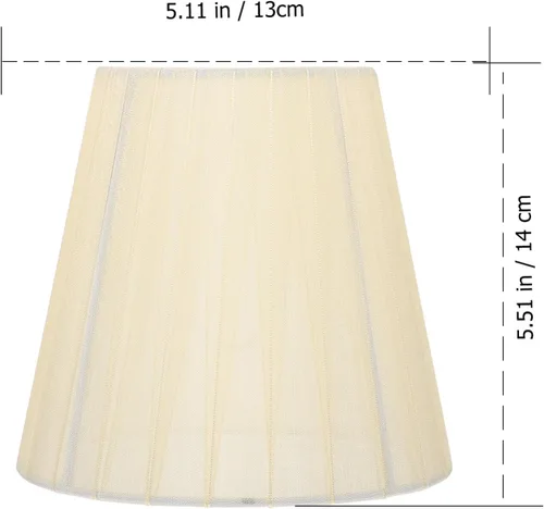 Miniatura 4 de Baluue Pantallas de lámpara pequeñas – 2 piezas con clip en la pantalla de la lámpara de tela suave de hongos plisados para lámparas de mesa, luces