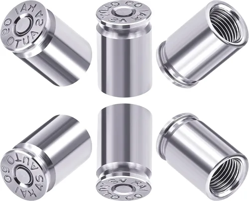 Miniatura 61 de Tapas de válvula de neumático, bala, aleación de aluminio, cubiertas universales a prueba de polvo para automóviles, SUV, camiones, bicicletas