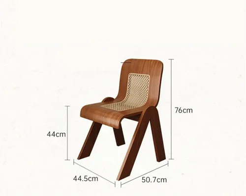 Miniatura 2 de sillas de comedor Silla de comedor de madera maciza Ratán Respaldo del hogar Sub Pequeño Sala de estar Balcón Cocina moderna