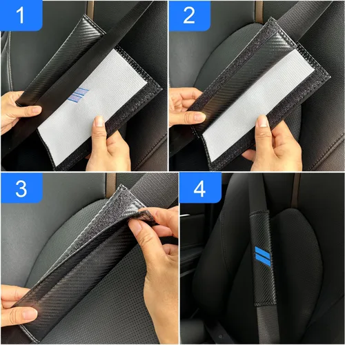Miniatura 6 de para Challenger Fundas para Cinturón de Seguridad, Almohadillas para Cinturón de Seguridad para Charger, Accesorios para Dodge, Fundas para Cinturón