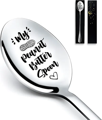 Miniatura 9 de Divertida Cuchara de Nutella Grabada, Cuchara de Acero Inoxidable Grabada para Mujeres y Hombres, Ideal para Cumpleaños, Navidad, Día de San Mi
