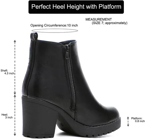 Miniatura 5 de Botas de tobillo para mujer, de plataforma, se ponen fácilmente