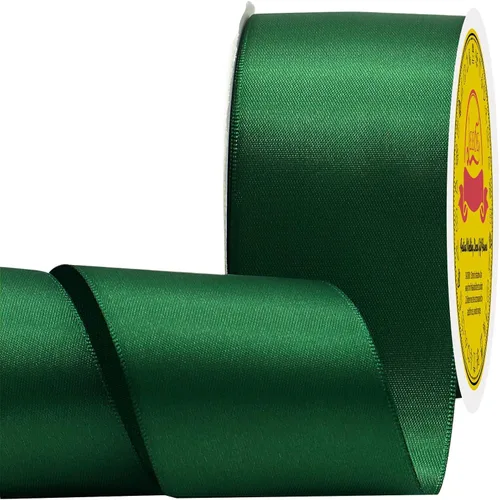 Miniatura 280 de Cinta de satén blanca antigua de doble cara de 1-1/2 pulgadas x 50 yardas, cinta de poliéster para envolver regalos, día de San Valentín, bodas