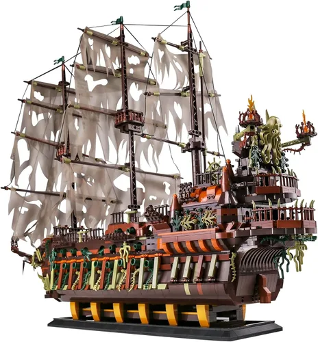 Miniatura 2 de Mould King Kit de bloques de construcción modelo de barco piratas grande, juego de bloques de construcción holandés MOC, juego de construcción