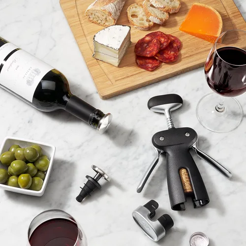 Miniatura 7 de OXO Sacacorchos con alas SteeL con cortador de papel de aluminio extraíble