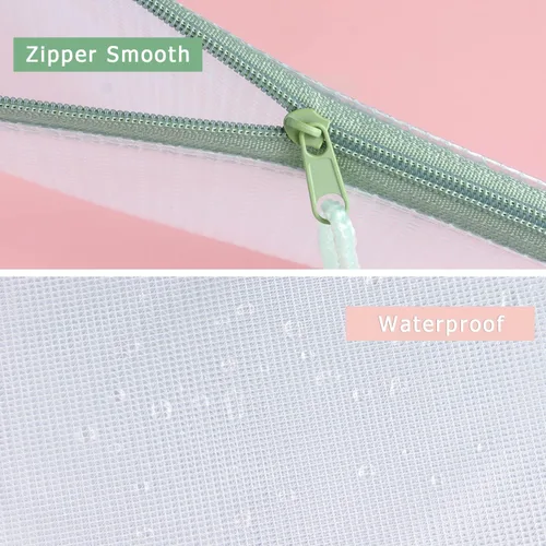 Miniatura 4 de Tamaki Paquete de 6 Bolsas de Malla con Cremallera Impermeables Bolsas con Cremallera Duraderas para Organización, Bolsa para Tableros