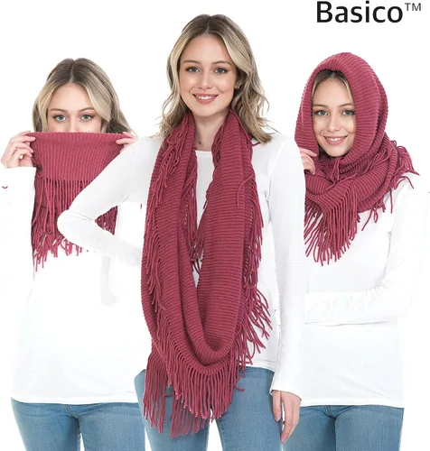 Miniatura 3 de Basico - Bufandas infinitas para mujer, modernas, suaves y de invierno