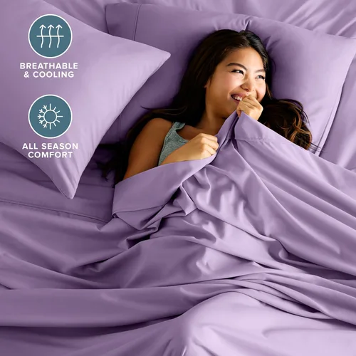 Miniatura 60 de Bare Home Hotel Luxury - Juego de sábanas tamaño individual, extra suave, 4 piezas, bolsillos profundos, ajuste fácil, refrescante y transpirable