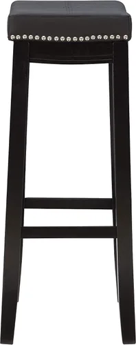 Miniatura 11 de Linon Claridge Taburete de bar, de 32 pulgadas., Madera, Negro