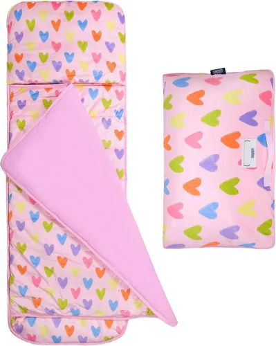 Miniatura 10 de Wildkin Tapete para siesta de terciopelo para niñas – Tapete suave y acogedor para dormir con manta integrada para guardería, preescolar, jardín