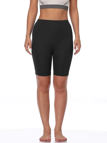 Miniatura 5 de NELEUS Pantalones cortos de compresión para mujer con bolsillo