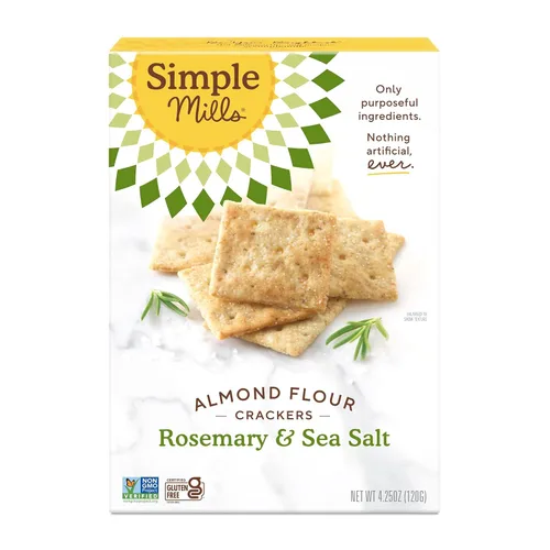 Miniatura 7 de Simple Mills Galletas de Harina de Almendra, Tomate Seco y Albahaca - Sin Gluten, Veganas, Aperitivos Saludables, a Base de Plantas, 4.25 Onzas