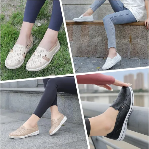 Miniatura 7 de Mocasines casuales para mujer, lindos mocasines cómodos para caminar, mocasines de conducción, mocasines de moda con punta cerrada, zapatos náuticos
