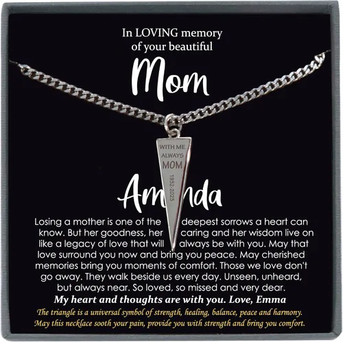 Miniatura 32 de Be Wished Regalos de condolencias por la pérdida de la madre, regalos conmemorativos llenos de oro para la pérdida de mamá, regalos de duelo, collar