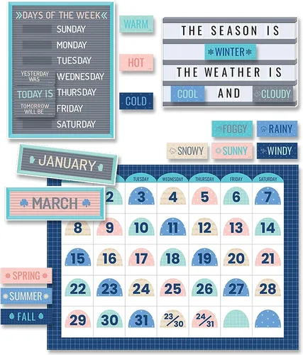 Miniatura 12 de Creative Teaching Press Bold & Bright - Juego de calendario, tablón de anuncios CTP y exhibición para el aula, 67 piezas