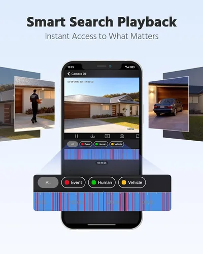 Miniatura 5 de ANNKE DVR de 8 canales para cámara de seguridad, 3K Lite híbrido 5 en 1 CCTV grabadora de video digital, compatible con cámaras analógicas