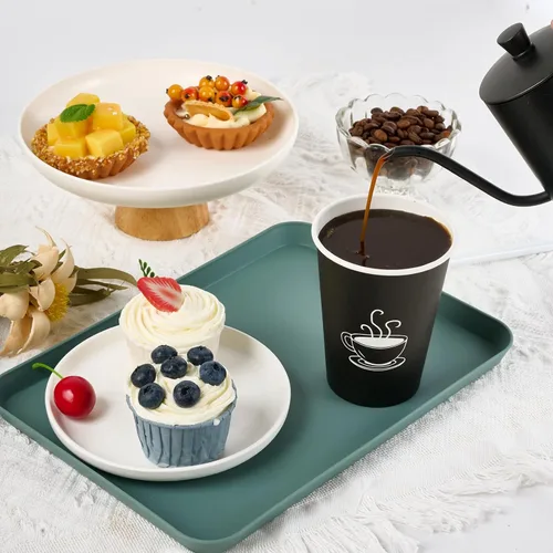 Miniatura 5 de TV TOPVALUE Paquete de 210 tazas de café de papel de 12 onzas, vasos de papel negro desechables para beber caliente, agua, té, utilizado