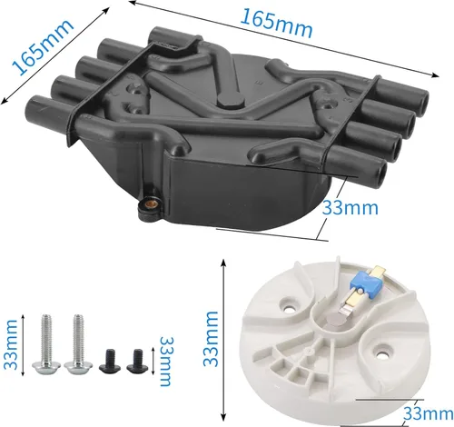 Miniatura 6 de V8 Kit de tapa y rotor para motores Mercruiser y Volvo Penta 5.0, 5.7, 6.2, 350 MAG MPI 5.0 5.7 GXI GI - 898253T29, 8M0060495, 3858975, 3858977