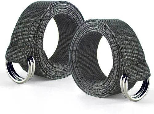 Miniatura 11 de Cinturón de fútbol web con dos anillos en D de acero inoxidable de 52 pies, cinturón para hombres, mujeres, niños, jóvenes, niños y niñas