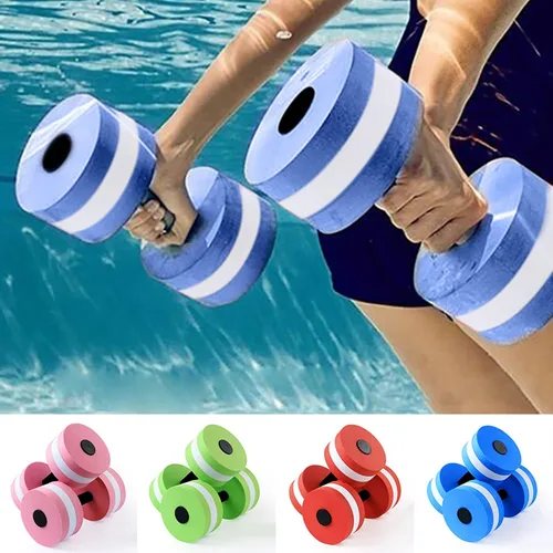 Miniatura 2 de 2 mancuernas de espuma EVA, mancuernas de agua, pesas de agua, juego de mancuernas de ejercicio acuático, mancuernas antideslizantes y resistentes