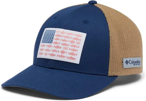 Miniatura 602 de Columbia - Gorra de malla con bandera con árboles unisex para adultos, corona alta