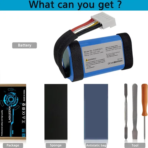 Miniatura 3 de GSP-1S3P-CH40 Batería de 7500 mAh compatible con Charge 5 Altavoz Bluetooth impermeable con herramientas Pieza de batería SIN Charge5