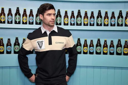 Miniatura 3 de Guinness Camiseta de rugby irlandés de manga larga para hombre, camiseta de rugby estilo polo para hombre, sudadera de cerveza