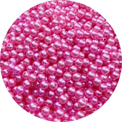 Miniatura 10 de 100 cuentas de perlas para manualidades, perlas de resina de 0.47 pulgadas para hacer joyas, cuentas redondas a granel con agujero para collares