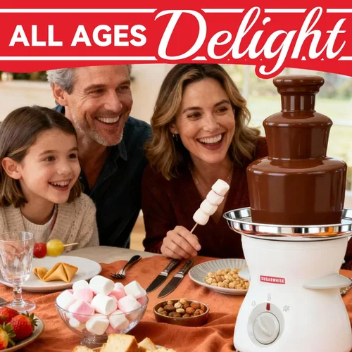 Miniatura 6 de SugarWhisk Mini máquina de fuente de chocolate de 3 niveles, fácil de usar y limpiar, ideal para fiestas, eventos y bodas, capacidad de 22 onzas