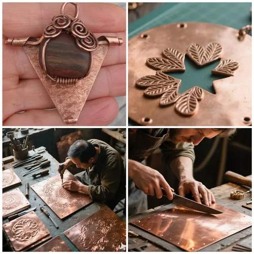 Miniatura 7 de ZOFORTY Hoja de cobre puro de 12 x 12 pulgadas, calibre 18/0.039 in, placa de cobre de metal, placas de cobre adjuntas para manualidades, joyas