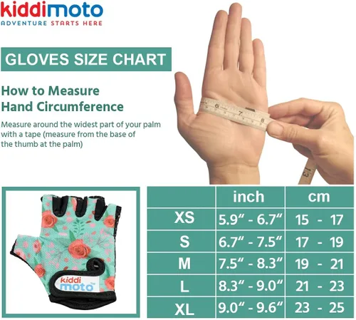 Miniatura 5 de Kiddimoto Kids Cycling Gloves Anti-Slip Kids Bike Gloves for Boys and Girls Fingerless Kids Mountain Bike Gloves for BMX, MTB Riding, Gymnastics