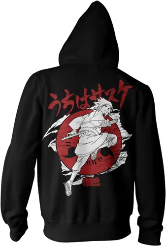 Miniatura 3 de Ripple Junction Naruto Shippuden - Sudadera con capucha y cremallera para adulto, con licencia oficial de Sasuke Sharingan