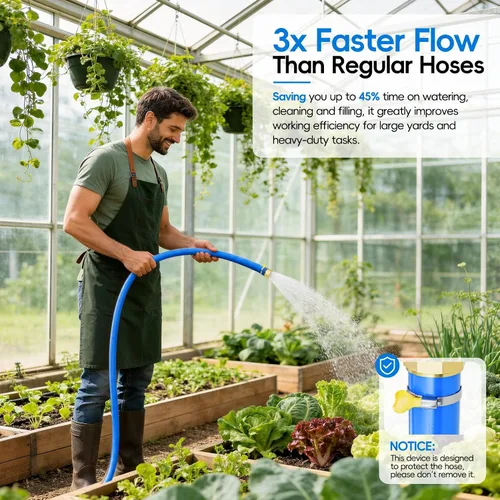 Miniatura 5 de SPECILITE Manguera de agua de jardín caliente/fría de 5 pies x 1 pulgada, -50 ℉ a 190 ℉, resistente, flexible, explosión de 605 psi, ligera, tubo