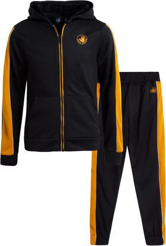 Body Glove Conjunto deportivo para niño 2 piezas de forro polar con cremallera sudadera con capucha y pantalones deportivos (8-14)