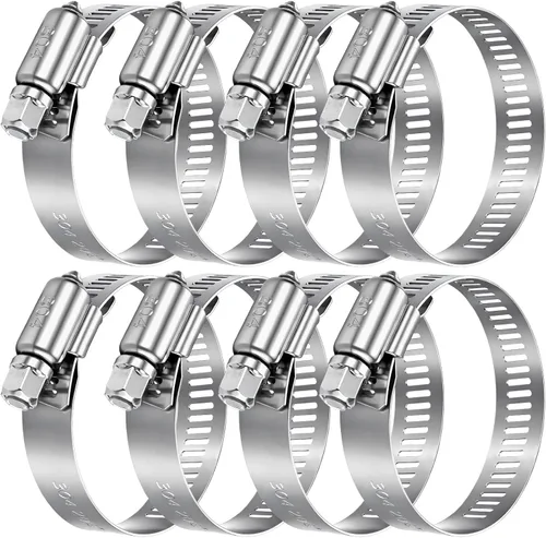 Miniatura 10 de Boao 4 abrazaderas de conducto de acero inoxidable 304 ajustables de 10 pulgadas para tubería, enfriador intermedio, fontanería, tubo y línea