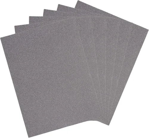 Miniatura 9 de Mega Crafts 6 hojas metálicas de espuma EVA de 9 x 12 pulgadas, papeles con purpurina azul brillante con parte trasera adhesiva, álbumes