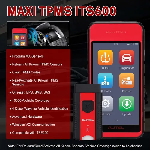 Miniatura 2 de Autel MaxiTPMS ITS600 - Herramienta de Programación TPMS, Diagnóstico Completo TPMS, Actualización de TS508/TS601, Reaprendizaje/Reinicio/Escaneo