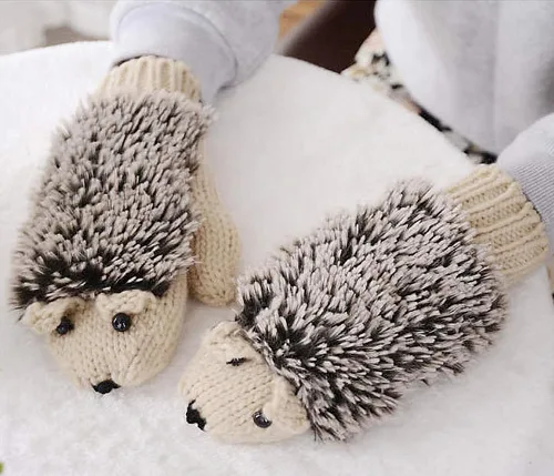 Miniatura 5 de Guantes de inverno supercálidos con diseño de erizo