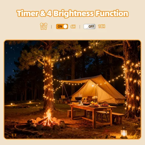 Miniatura 6 de AHAWILL Luces de Navidad blancas cálidas para exteriores, tira de 250 luces LED de 83 pies con 8 modos, luces de árbol de Navidad para interiores