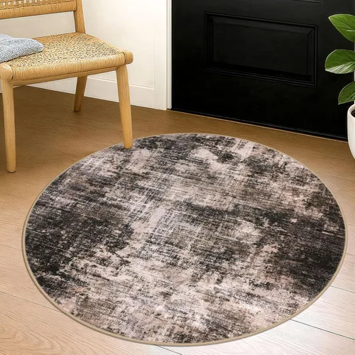 Miniatura 219 de IOHOUZE Alfombra pequeña abstracta de 2 x 3 pies, alfombra de entrada lavable para entrada interior, alfombras con respaldo de goma, alfombra gris
