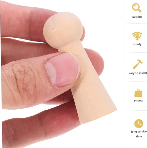 Miniatura 9 de EXCEART Perchas blancas para colgar la ropa, colgadores de pared, perchas de madera, perchas de pared para toallas, colgadores de pared para colgar