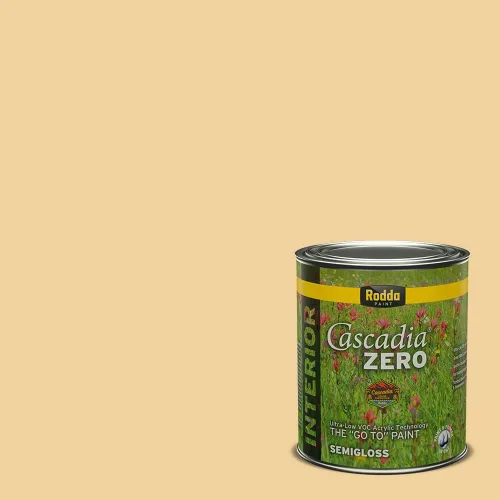 Miniatura 264 de Rodda Paint CASCADIA ZERO - Pintura plana e imprimación para interiores en uno, cuarto de galón, crema de ballet