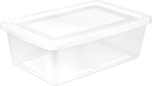 Miniatura 11 de Sterilite Paquete de 8 contenedores apilables con tapa, diseño de plástico transparente, 90 cuartos de galón