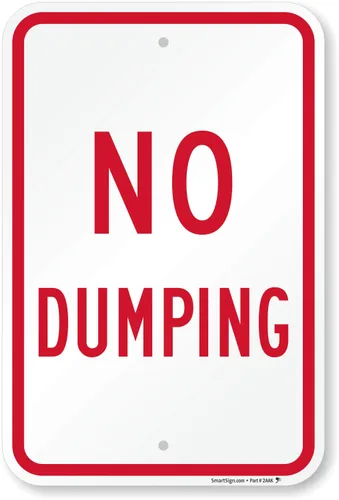 Miniatura 3 de SmartSign - K-5365-AL-12x12 "No Dumping" Letrero Aluminio de 12" x 12